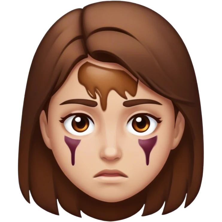 Beat my head against a wall last with brown hair  emoji