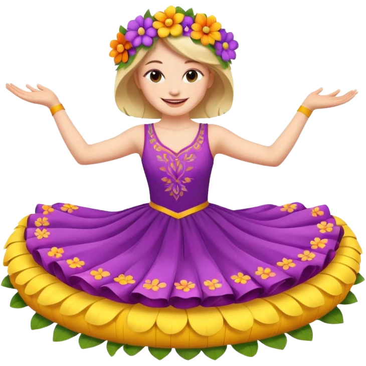 dancer on flower float emoji