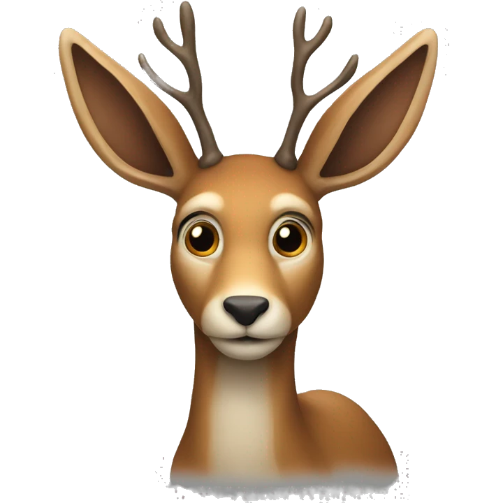 A creature that looks like a deer and a hare at the same time emoji