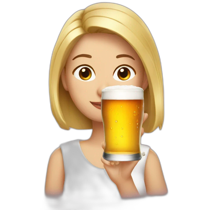 Christelle Puech drink beer emoji