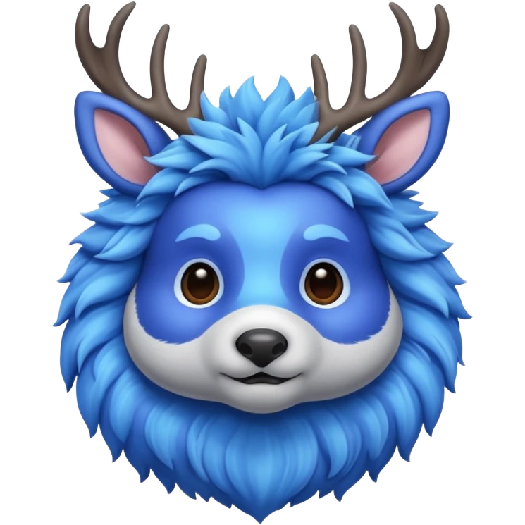 blue dear emoji