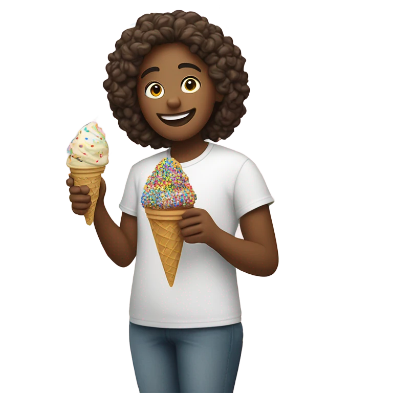 Eating ice cream emoji