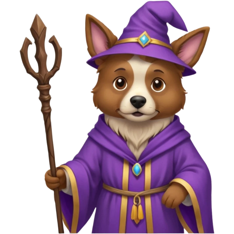 Dog wizard emoji