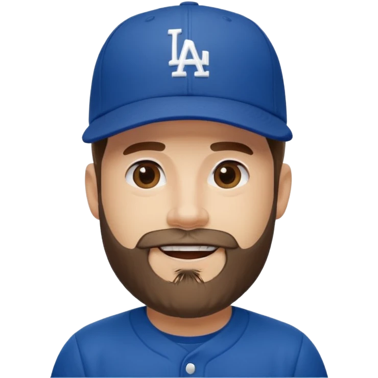 Dodgers fan with beard emoji
