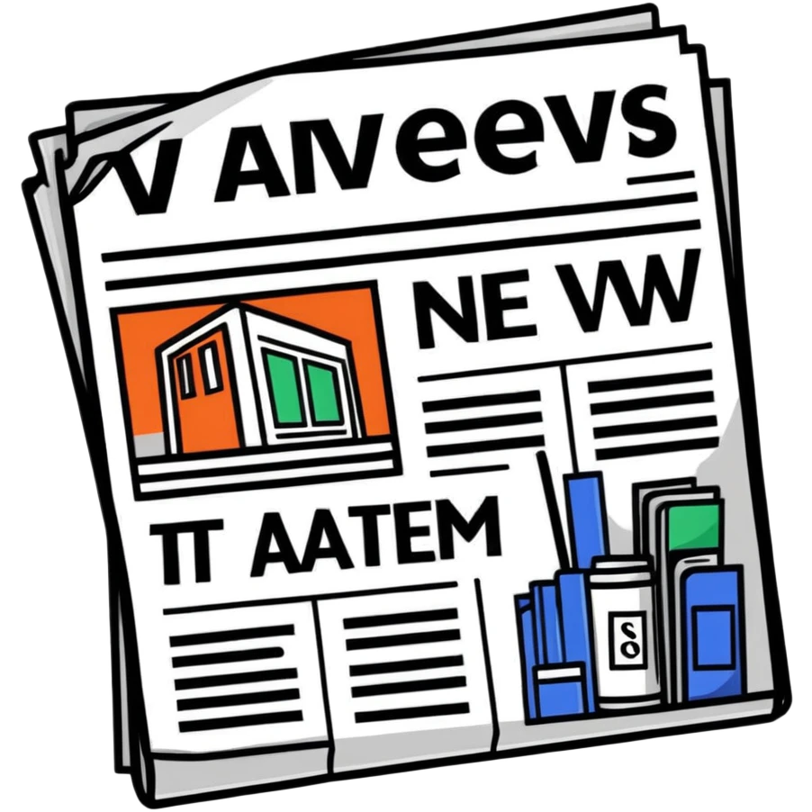 Vavinews logo with newspaper and headlines emoji