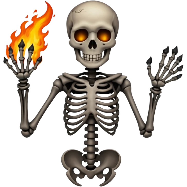 Burning skeloten emoji