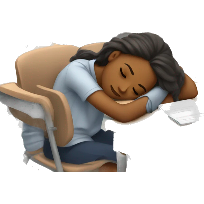 Girl sleeping in class  emoji