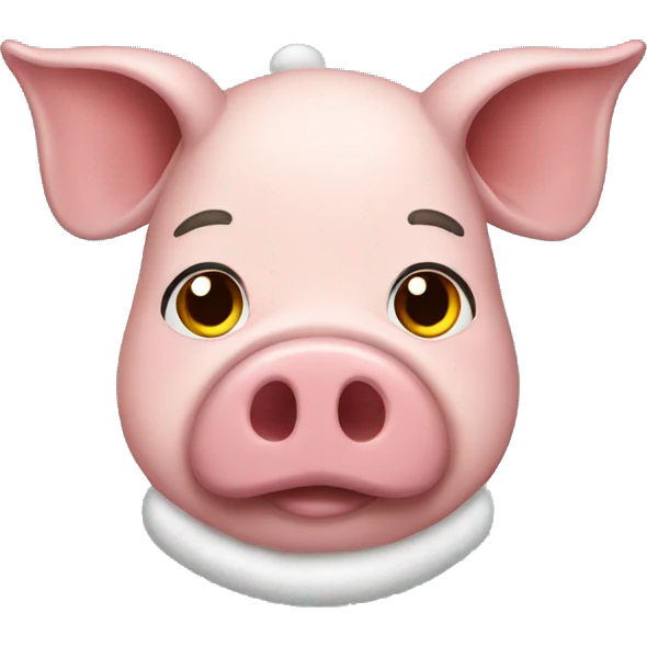Pig with a Santa outfit  emoji