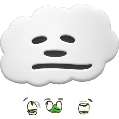 A character thinking, with a thought bubble that says "Quick and easy loans." emoji