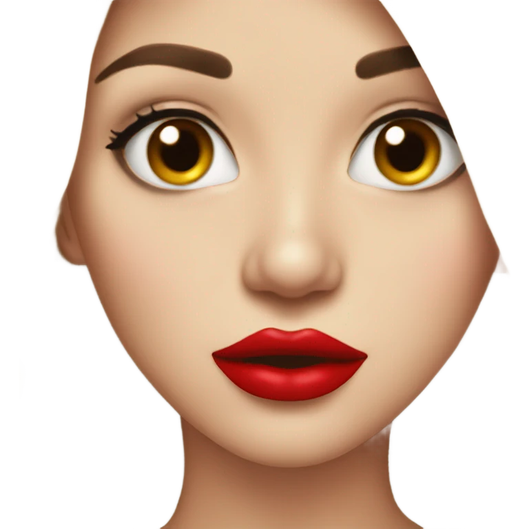 Juicy red lips emoji