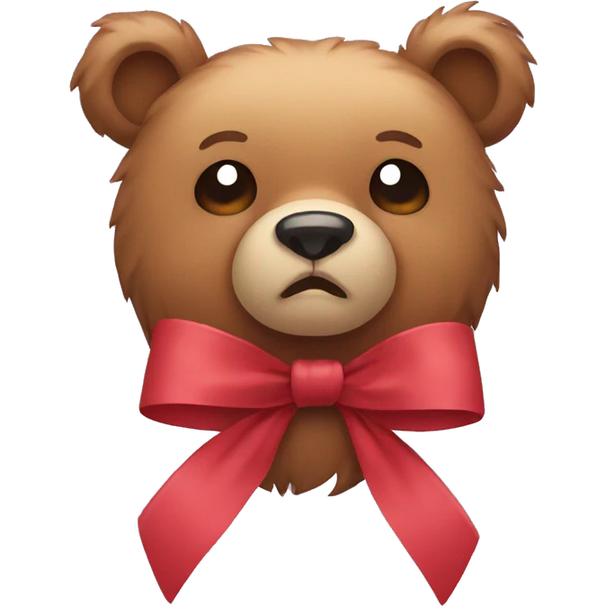 Bear with a bow emoji