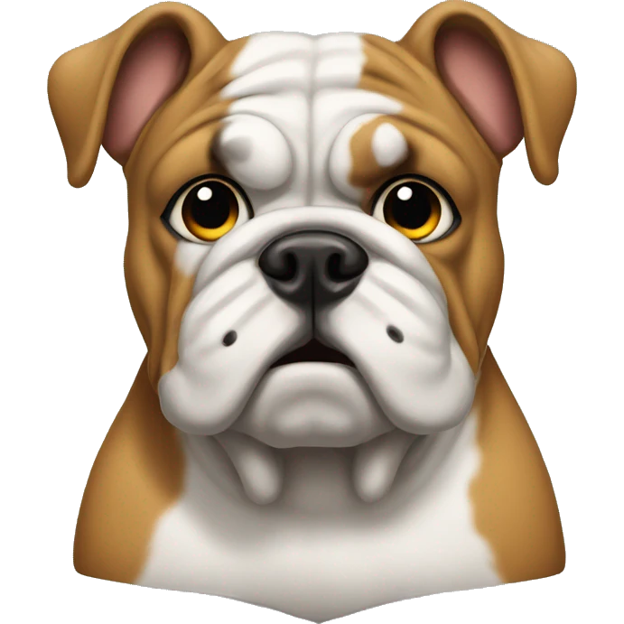 Bulldog with patches  emoji