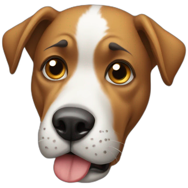 sick dog emoji