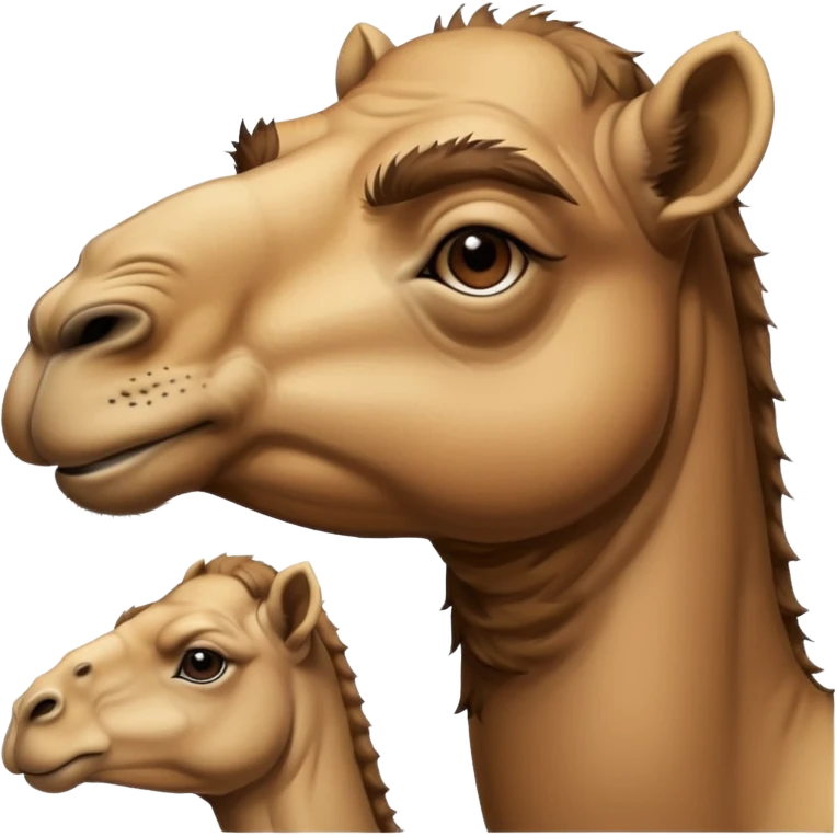 High resolution camel without fur emoji