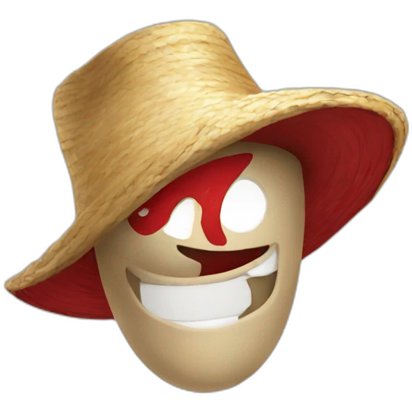 Strawhat with red emoji