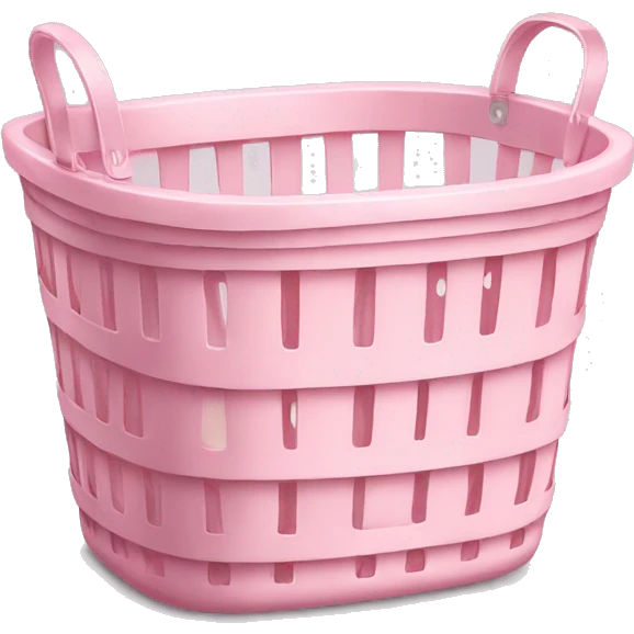 Pastel pink laundry basket  emoji