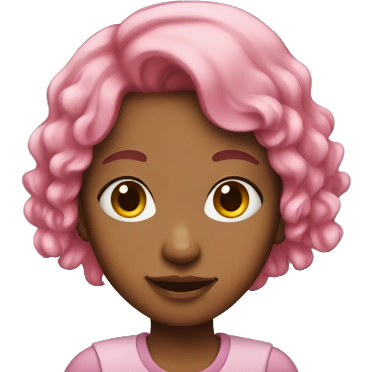Girl with pink hair emoji