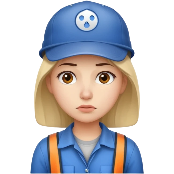 Female tech developer going back to work after christmas holidays, looking tired and wearing a cap emoji