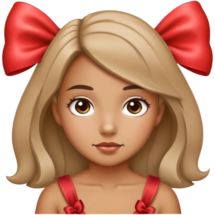 Girl with a bow emoji