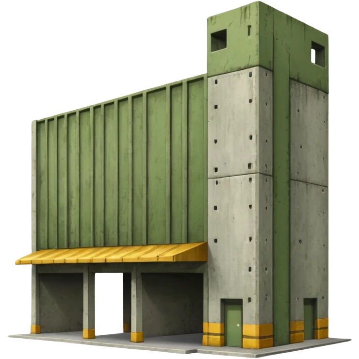 military green warehouse emoji