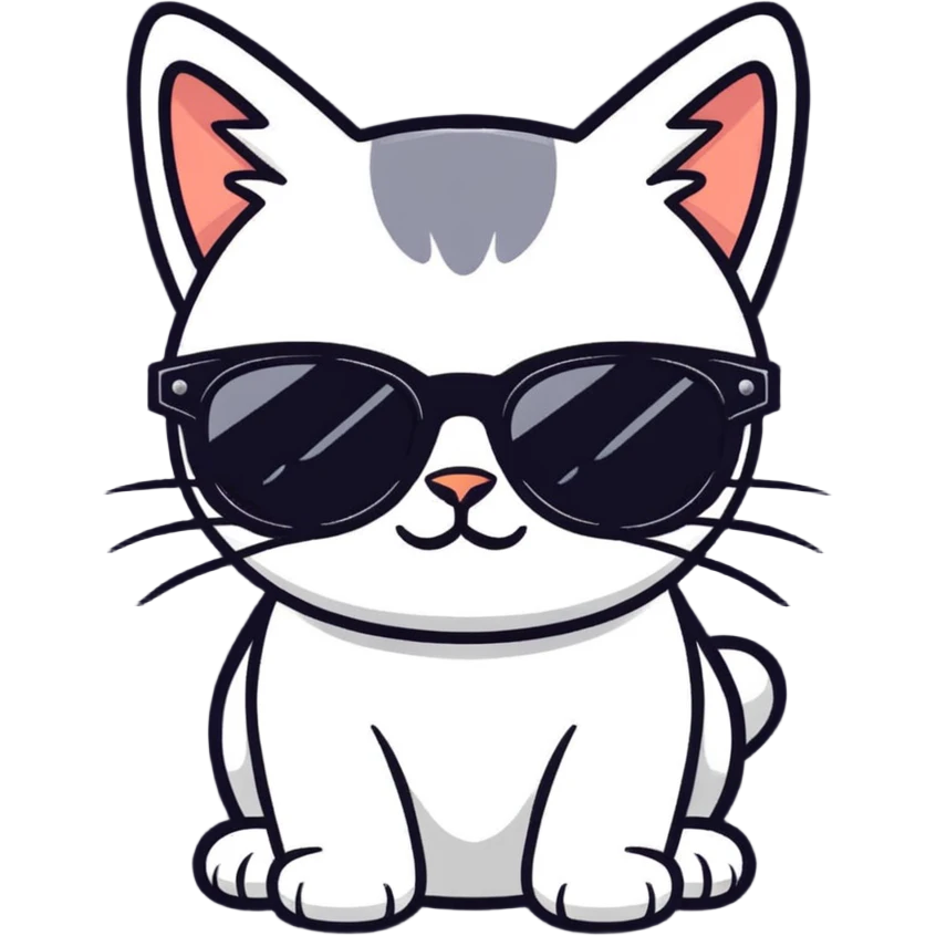 Cat with sunglasses emoji