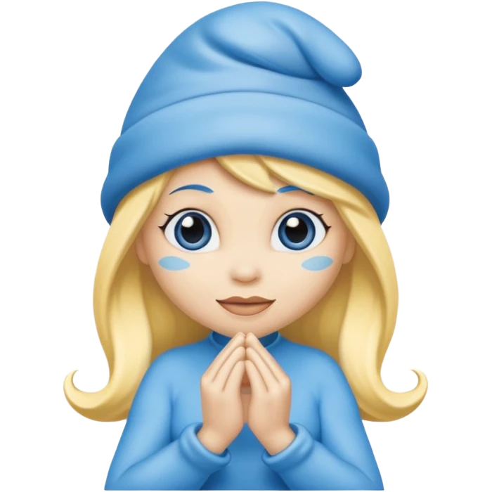 blue Smurfette emoji
