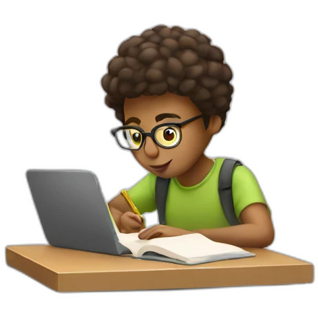 student is studying emoji
