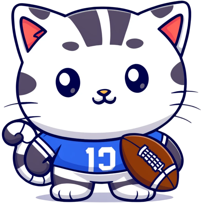 Cat wearing a football shirt  emoji