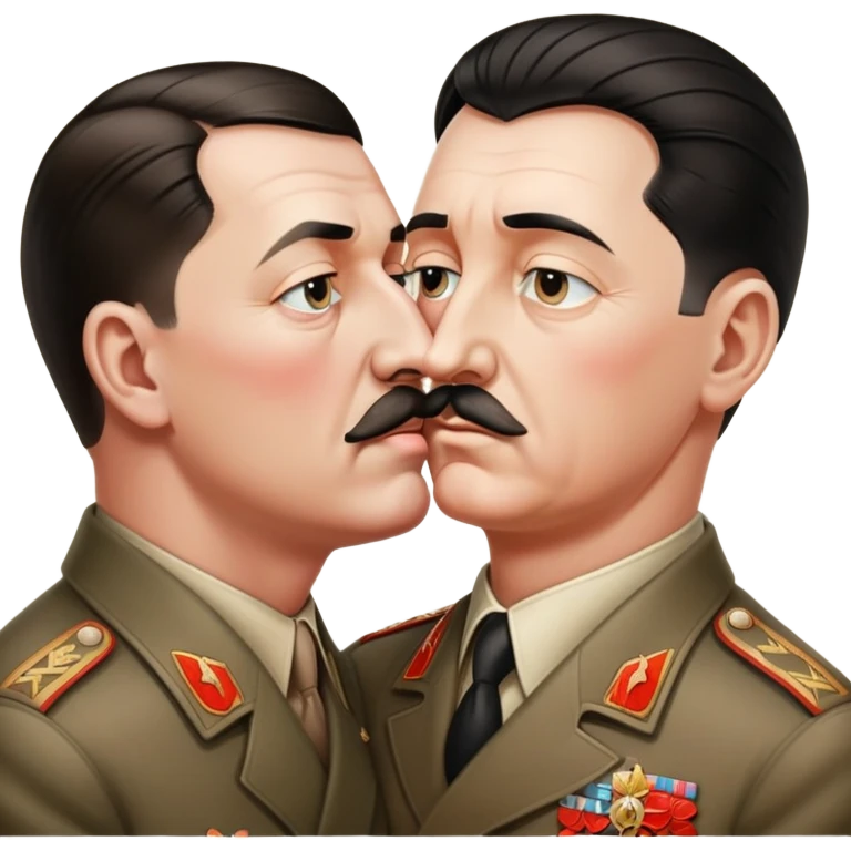 Hitler kiss with stalin emoji