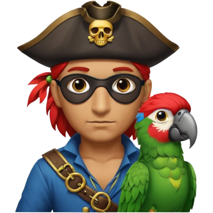 pirate and parrot emoji
