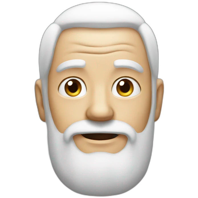 A old man with white hair an beard wearing speedo emoji