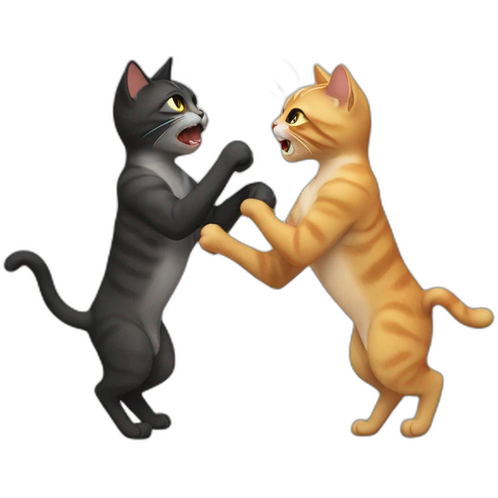 Cat fight emoji