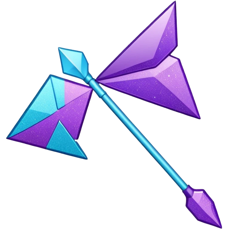 Glitter Roxo e Ciano Flecha emoji