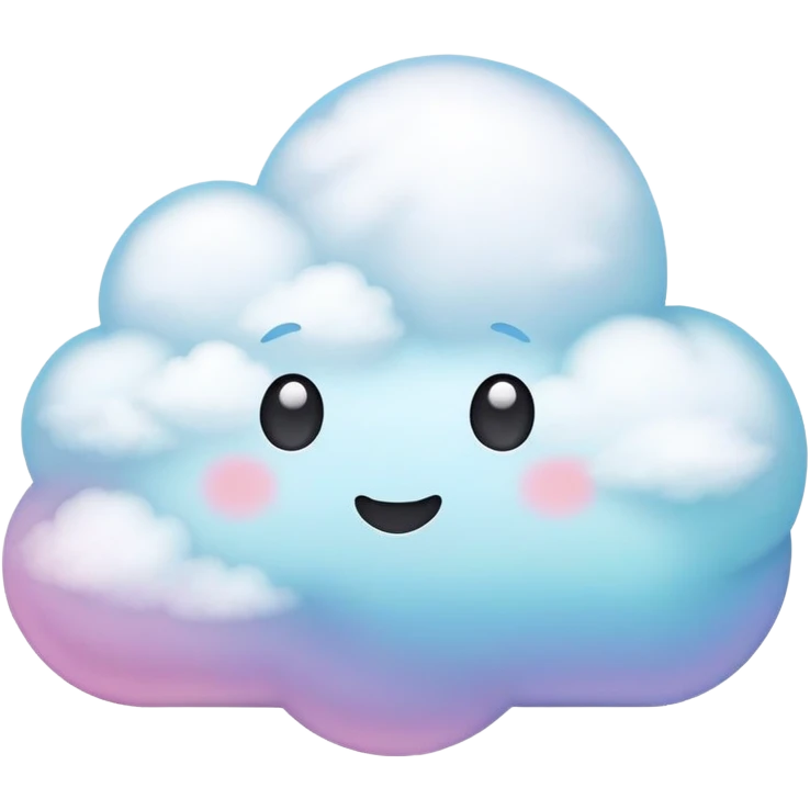 colorful pastel cloud emoji