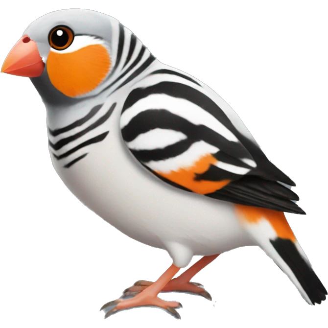 Zebra finch with orange cheeks emoji