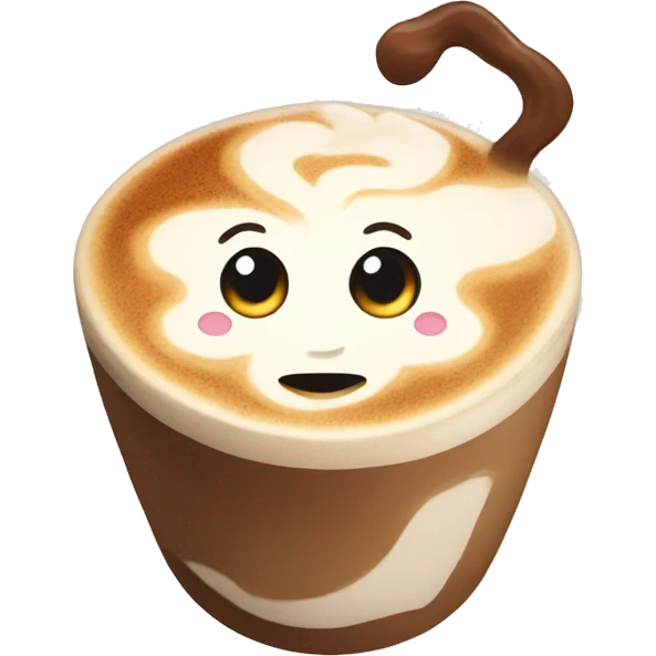 Cute latte emoji