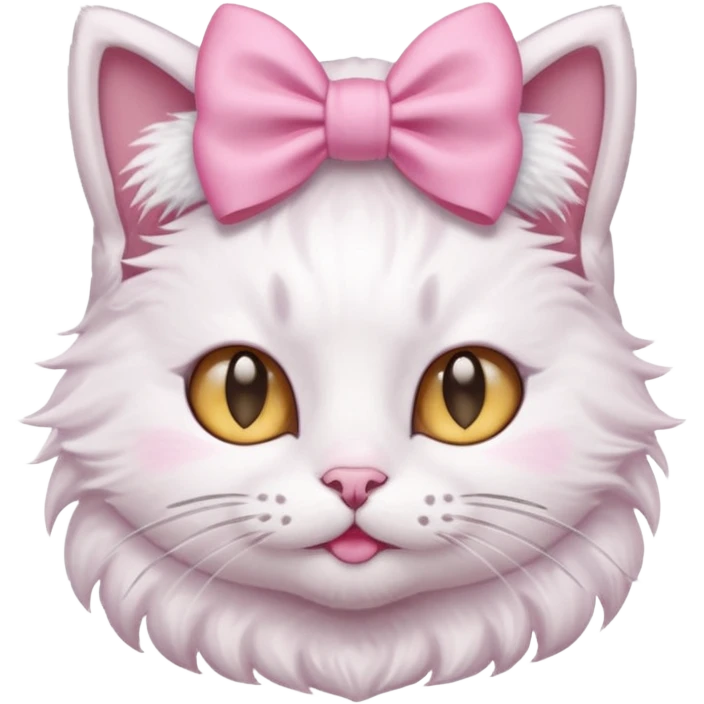 Gato con moño Rosita en l cabeza emoji