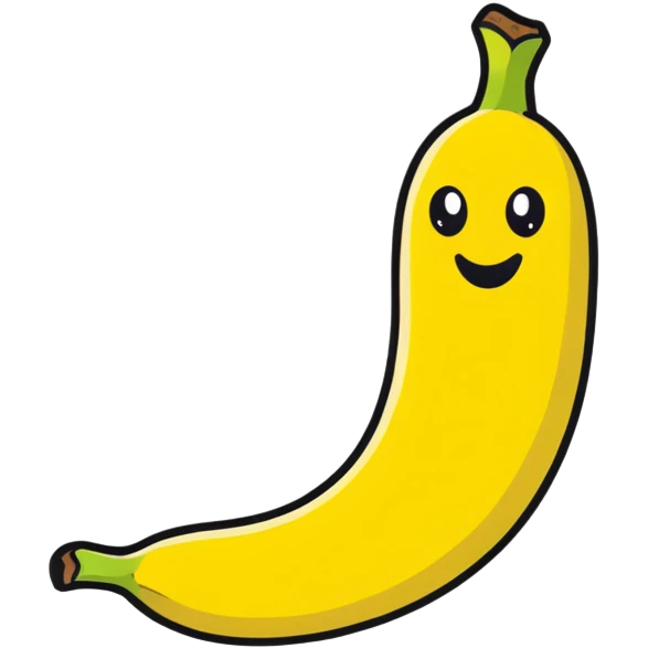 happy cartoon banana emoji