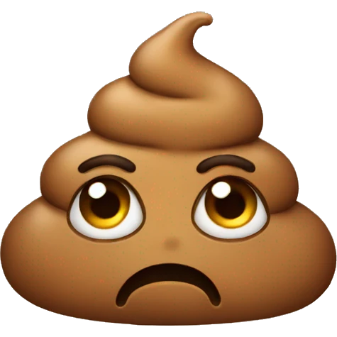Sad poop emoji emoji