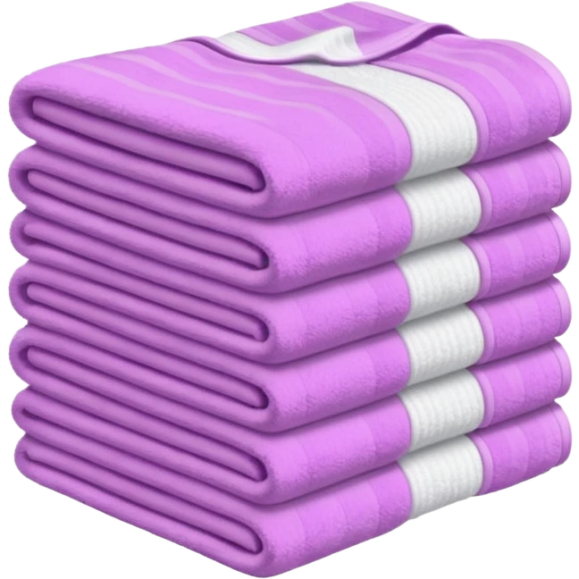 stack of folded towels in soft pink and purple emoji