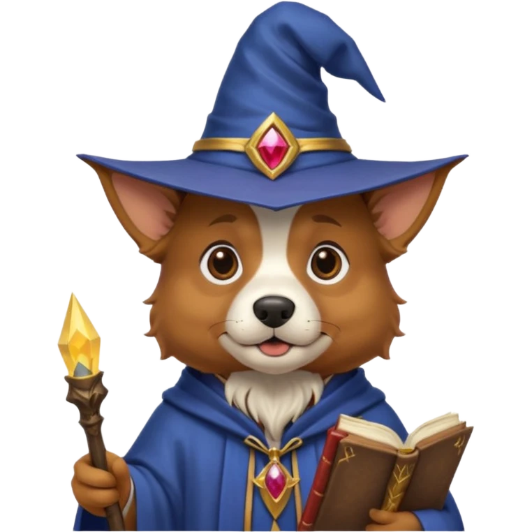 Dog wizard emoji