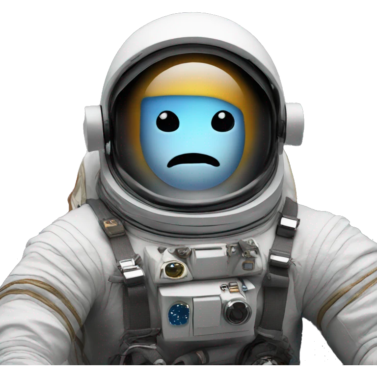 astronaut with a galaxy in its vis emoji