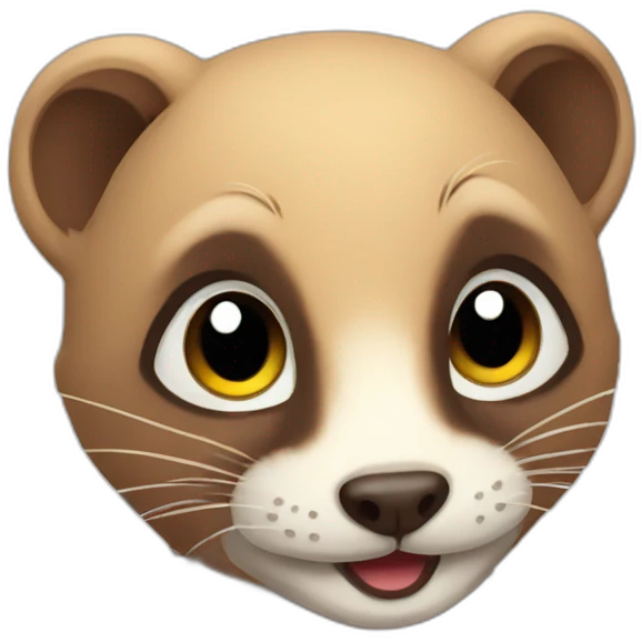 Cute weasel emoji