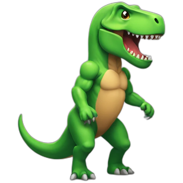 Trex with muscles emoji