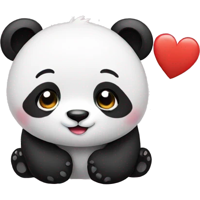panda bear love emoji