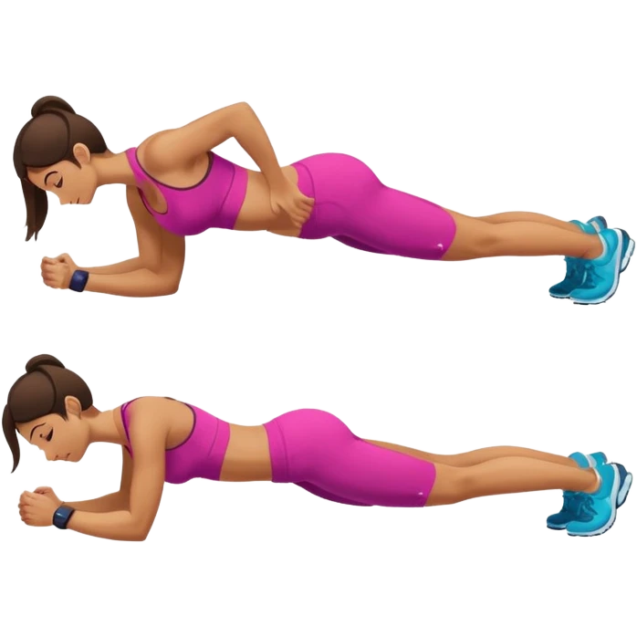 Female plank exercise emoji