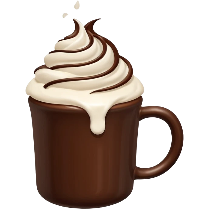 Cioccolata calda aestetich senza faccia emoji