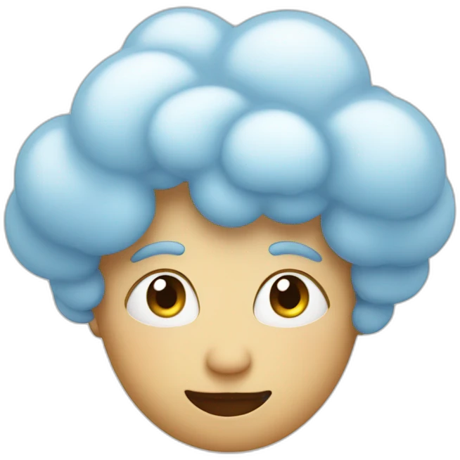Un nuage en forme de visage emoji