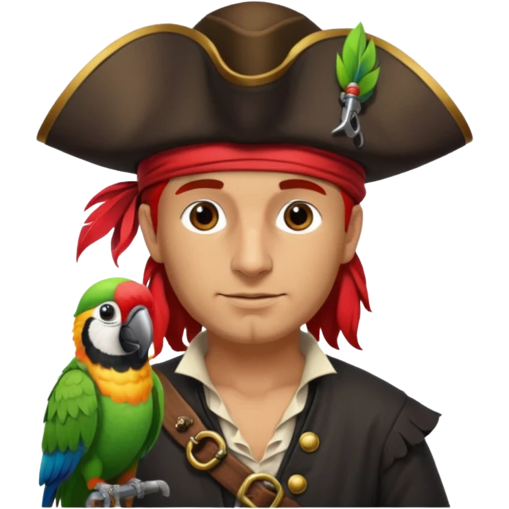 pirate and parrot emoji
