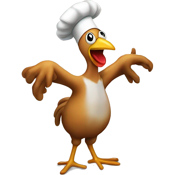 roast chicken who is dancing  emoji